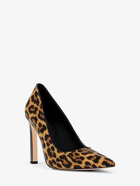 Michael Kors Amara Marigold Leopard Print Calf Hair Pump